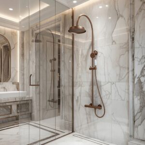 Colonne de douche thermostatique Cuivré Brossé ICARE